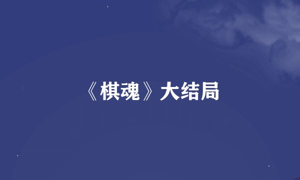 《棋魂》大结局
