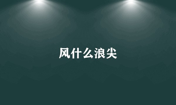 风什么浪尖