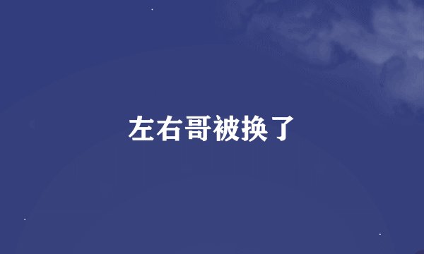 左右哥被换了