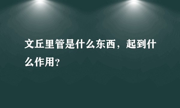 文丘里管是什么东西，起到什么作用？