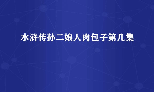 水浒传孙二娘人肉包子第几集