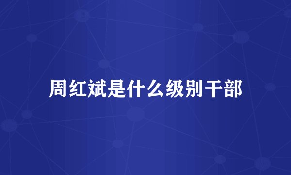 周红斌是什么级别干部