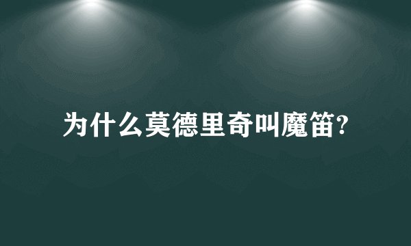 为什么莫德里奇叫魔笛?