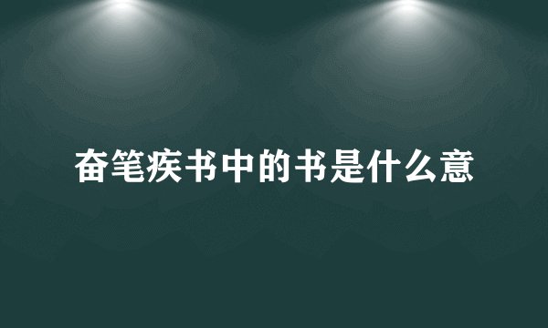 奋笔疾书中的书是什么意