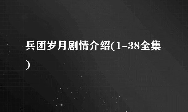 兵团岁月剧情介绍(1-38全集)
