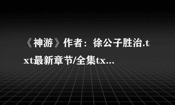 《神游》作者：徐公子胜治.txt最新章节/全集txt免费下载
