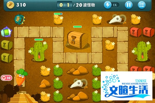 保卫萝卜沙漠主题第6关金萝卜攻略