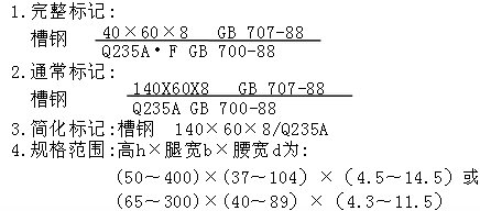 cad中角钢、槽钢、工字钢的符号表示