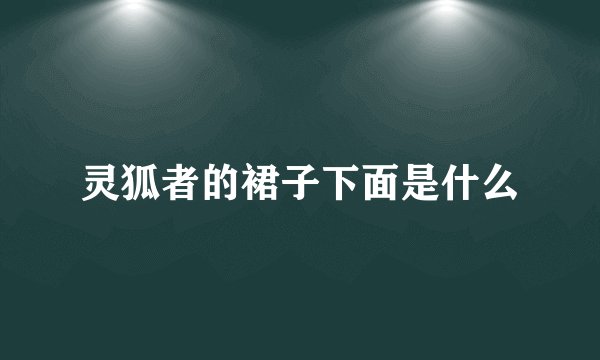 灵狐者的裙子下面是什么