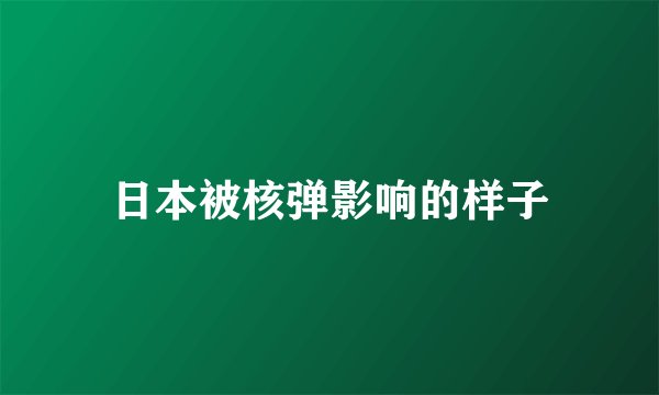 日本被核弹影响的样子