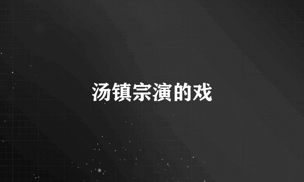 汤镇宗演的戏