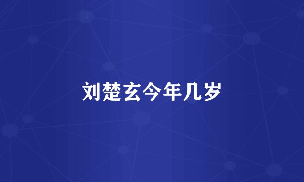 刘楚玄今年几岁