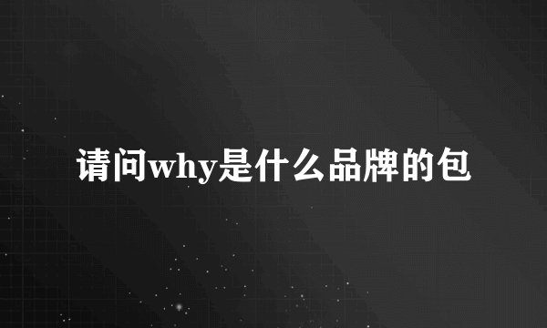 请问why是什么品牌的包