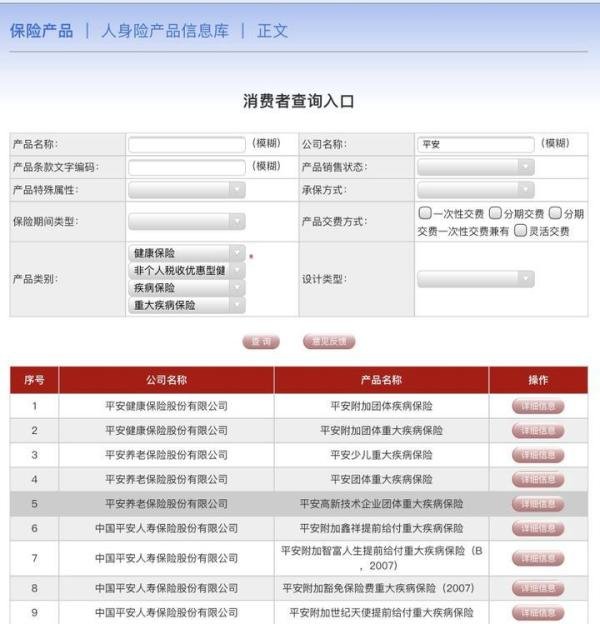 这个网站，各家保险产品和经营状况免费查询