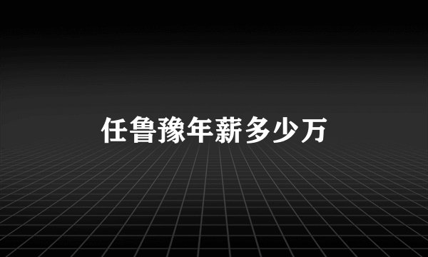 任鲁豫年薪多少万
