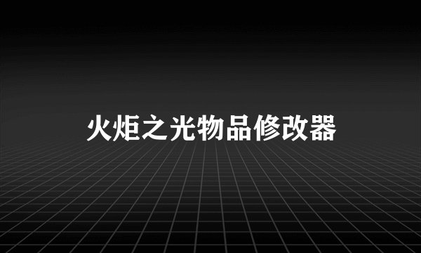 火炬之光物品修改器