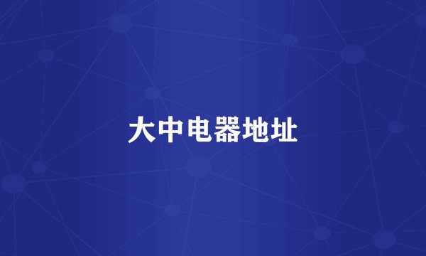 大中电器地址