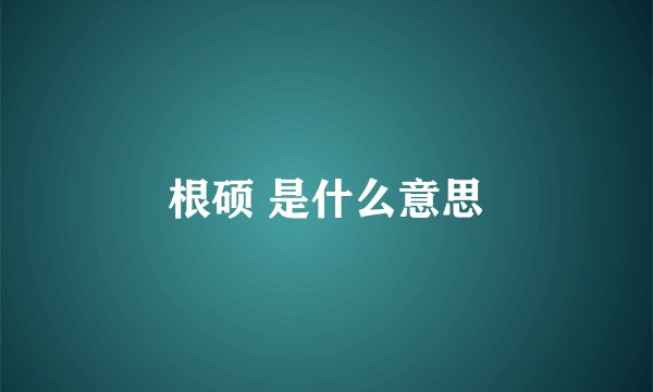 根硕 是什么意思