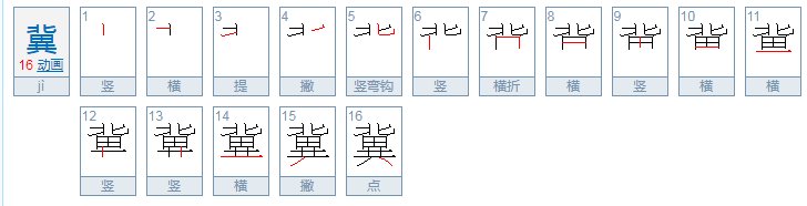 冀是什么部首的字？