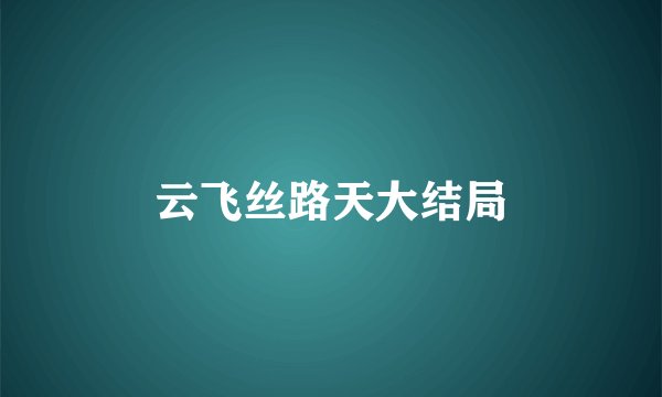 云飞丝路天大结局