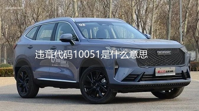 违章代码10051是什么意思 10051违章代码怎么处罚