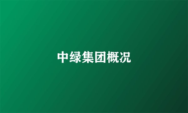 中绿集团概况