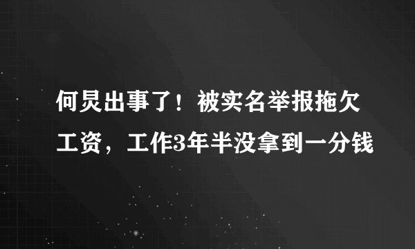 何炅出事了！被实名举报拖欠工资，工作3年半没拿到一分钱