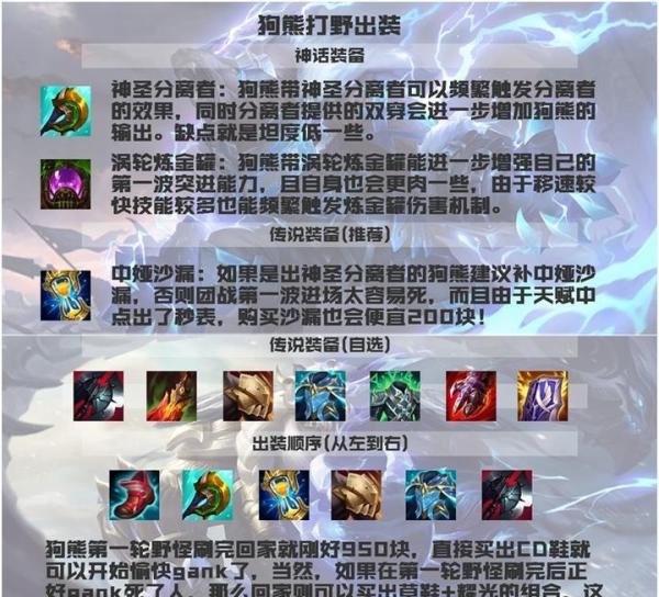 掠食者狗熊打野!中低分段上分神器,学会包上钻石!