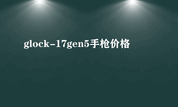 glock-17gen5手枪价格