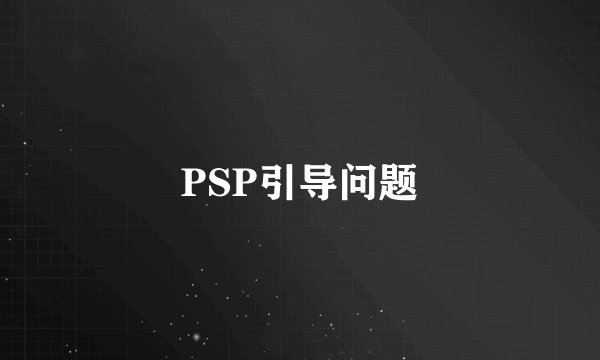 PSP引导问题