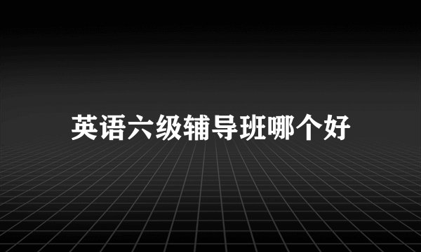 英语六级辅导班哪个好