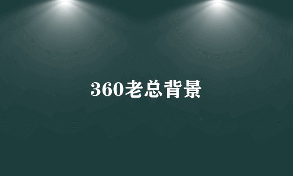 360老总背景