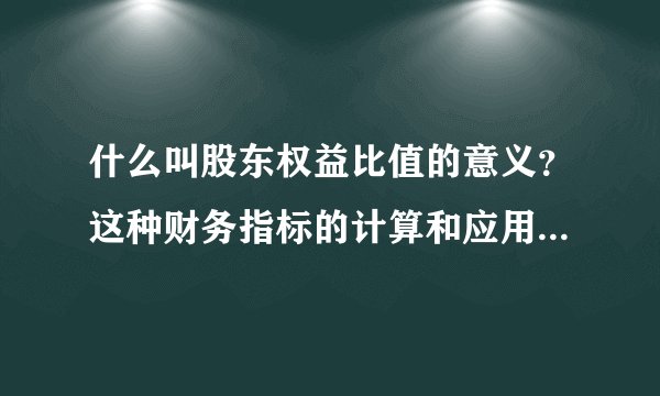 什么叫股东权益比值的意义？这种财务指标的计算和应用是什么？