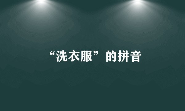 “洗衣服”的拼音