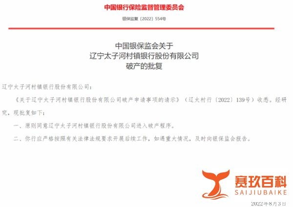 监管批准,两家银行进入破产程序
