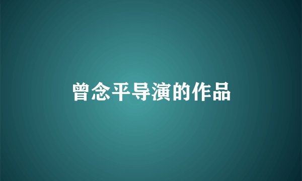 曾念平导演的作品