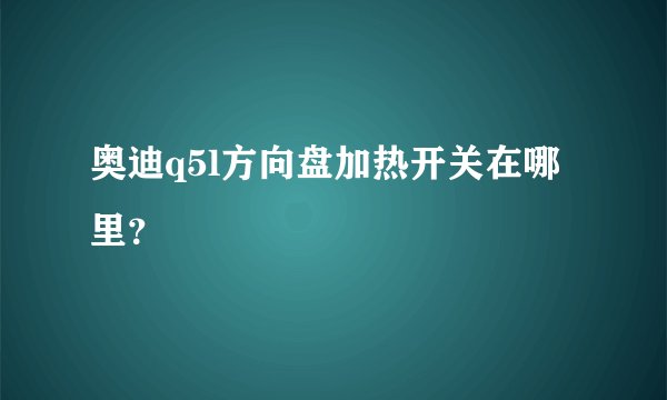 奥迪q5l方向盘加热开关在哪里？