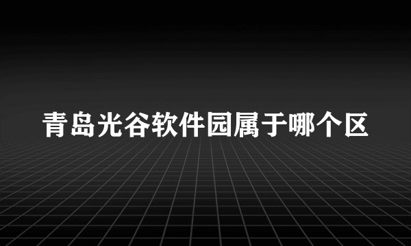 青岛光谷软件园属于哪个区