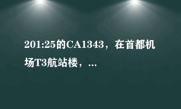 201:25的CA1343,在首都机场T3航站楼,要提前两小时到就是5点啦,这怎么去?