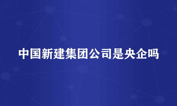 中国新建集团公司是央企吗