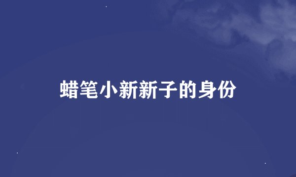 蜡笔小新新子的身份