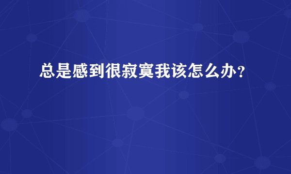 总是感到很寂寞我该怎么办？