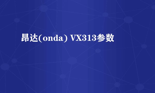 昂达(onda) VX313参数