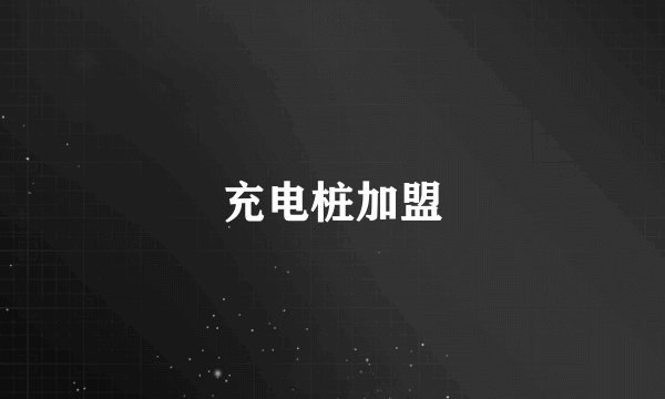 充电桩加盟