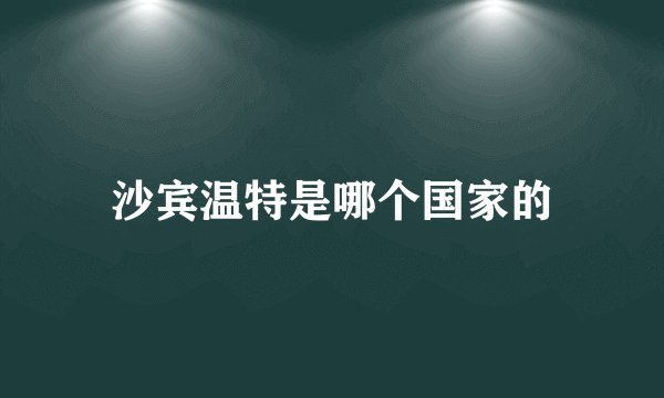沙宾温特是哪个国家的