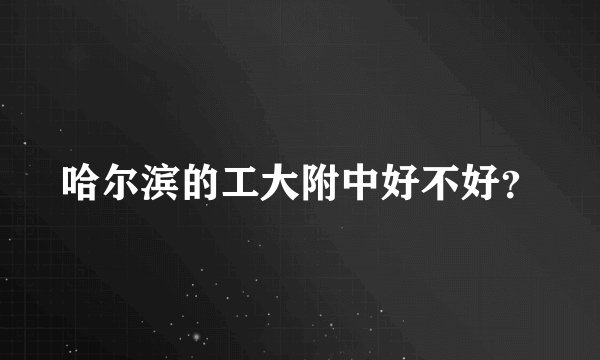 哈尔滨的工大附中好不好？