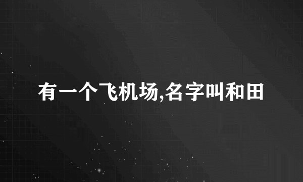 有一个飞机场,名字叫和田