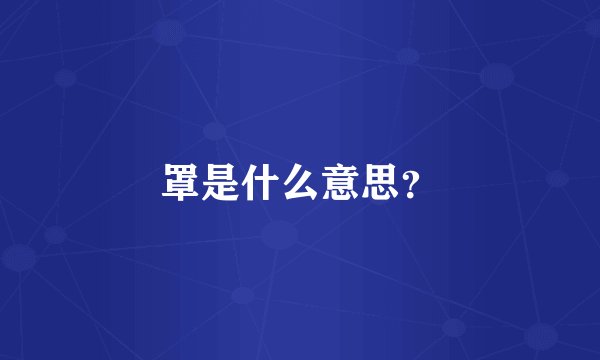 罩是什么意思？
