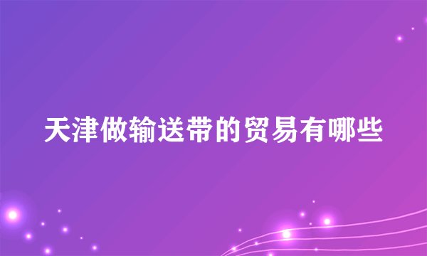 天津做输送带的贸易有哪些