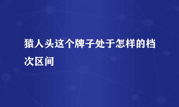 猿人头这个牌子处于怎样的档次区间